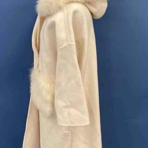 Asm Anna Designer Women's Long Wool Coat - Size XS Extra Small - Picture 2 of 5